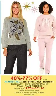 Boscov's ALMOST ALL Misses Better Casual Separates offer
