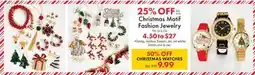 Boscov's Christmas Motif Fashion Jewelry offer