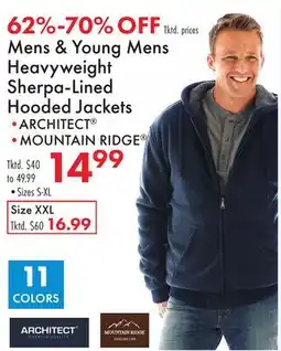 Boscov's Mens & Young Mens Heavyweight Sherpa-Lined Hooded Jackets offer