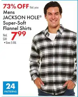 Boscov's Mens JACKSON HOLE Super-Soft Flannel Shirts offer