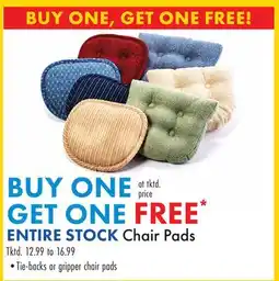 Boscov's ENTIRE STOCK Chair Pads offer