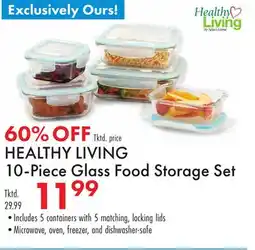 Boscov's HEALTHY LIVING 10-Piece Glass Food Storage Set offer