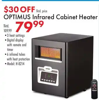 Boscov's OPTIMUS Infrared Cabinet Heater offer