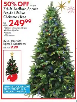 Boscov's 7.5-ft. Bedford Spruce Pre-Lit Lifelike Christmas Tree offer