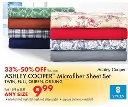 Boscov's ASHLEY COOPER Microfiber Sheet Set offer