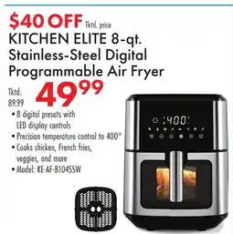 Boscov's KITCHEN ELITE 8-qt. Stainless-Steel Digital Programmable Air Fryer offer