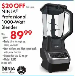 Boscov's NINJA Professional 1000-Watt Blender offer