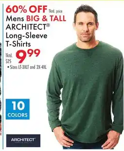 Boscov's Mens BIG & TALL ARCHITECT Long-Sleeve T-Shirts offer