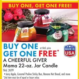Boscov's A CHEERFUL GIVER Mama 22-oz. Jar Candle offer
