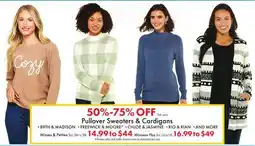 Boscov's Pullover Sweaters & Cardigans offer