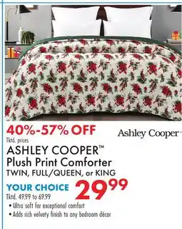 Boscov's ASHLEY COOPER Plush Print Comforter offer