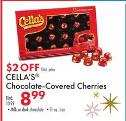 Boscov's CELLA'S Chocolate-Covered Cherries offer