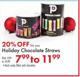 Boscov's Holiday Chocolate Straws offer