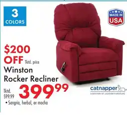 Boscov's Winston Rocker Recliner offer