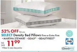 Boscov's SELECT Density Bed Pillows offer