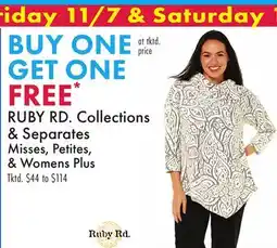 Boscov's RUBY RD. Collections & Separates offer