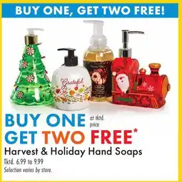 Boscov's Harvest & Holiday Hand Soaps offer