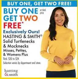 Boscov's HASTING & SMITH Solid Turtlenecks & Mocknecks offer