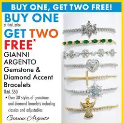 Boscov's GIANNI ARGENTO Gemstone & Diamond Accent Bracelets offer