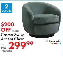 Boscov's Cosmo Swivel Accent Chair offer