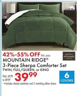 Boscov's MOUNTAIN RIDGE 3-Piece Sherpa Comforter Set offer