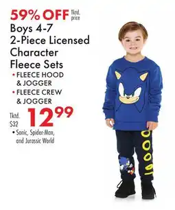 Boscov's Boys 4-7 2-Piece Licensed Character Fleece Sets offer