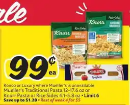 Winn Dixie Mueller's Traditional Pasta or Knorr Pasta/Rice Sides offer