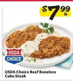 Winn Dixie USDA Choice Beef Boneless Cube Steak offer