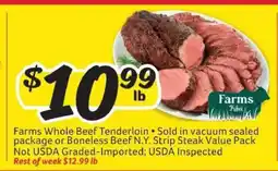 Winn Dixie Farms Whole Beef Tenderloin offer