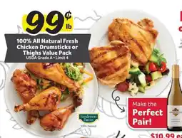 Winn Dixie 100% All Natural Fresh Chicken Drumsticks or Thighs Value Pack offer