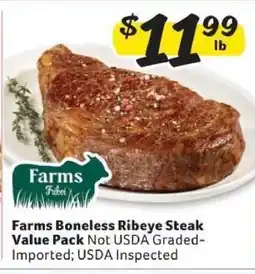Winn Dixie Farms Boneless Ribeye Steak Value Pack offer