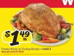 Winn Dixie Frozen Bone-In Turkey Breast offer