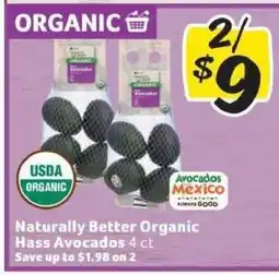 Winn Dixie Naturally Better Organic Hass Avocados offer