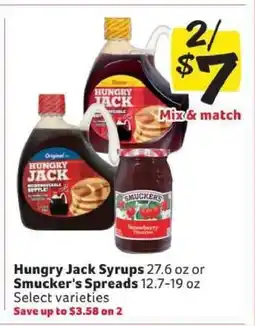 Winn Dixie Hungry Jack Syrups or Smucker's Spreads offer