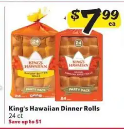 Winn Dixie King's Hawaiian Dinner Rolls offer
