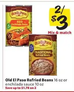 Winn Dixie Old El Paso Refried Beans or Enchilada Sauce offer