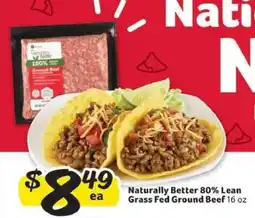 Winn Dixie Naturally Better 80% Lean Grass Fed Ground Beef offer