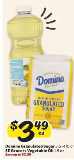 Winn Dixie Domino Granulated Sugar or SE Grocers Vegetable Oil offer