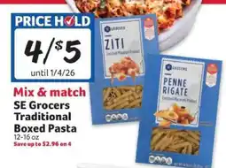 Winn Dixie SE Grocers Traditional Boxed Pasta offer