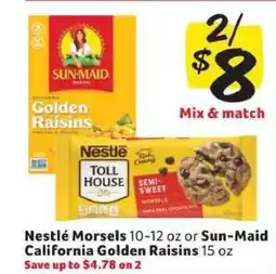 Winn Dixie Nestlé Morsels or Sun-Maid California Golden Raisins offer