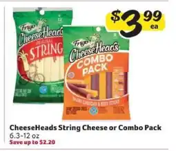 Winn Dixie CheeseHeads String Cheese or Combo Pack offer