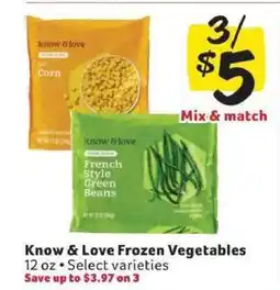 Winn Dixie Know & Love Frozen Vegetables offer