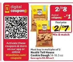 Winn Dixie Nestle Toll House Cookie Dough offer