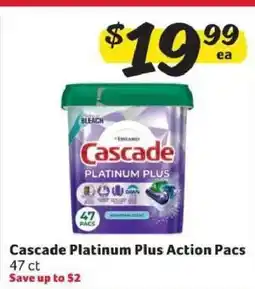 Winn Dixie Cascade Platinum Plus Action Pacs offer