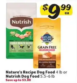 Winn Dixie Nature's Recipe Dog Food or Nutrish Dog Food offer
