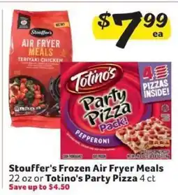Winn Dixie Stouffer's Frozen Air Fryer Meals or Totino's Party Pizza offer