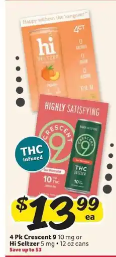 Winn Dixie 4 Pk Crescent 9 or Hi Seltzer offer