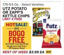 Food Lion UTZ Potato or Zapp's Kettle Chips offer