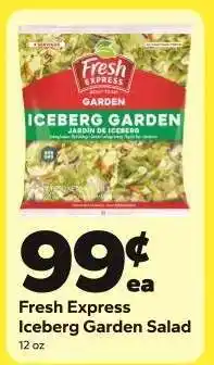 Save a Lot Fresh Express Iceberg Garden Salad offer