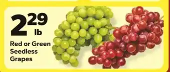 Save a Lot Red or Green Seedless Grapes offer